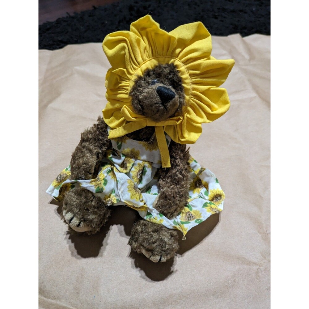 Vintage 1993 TY attic treasures collection 'susannah' the sunflower bear
